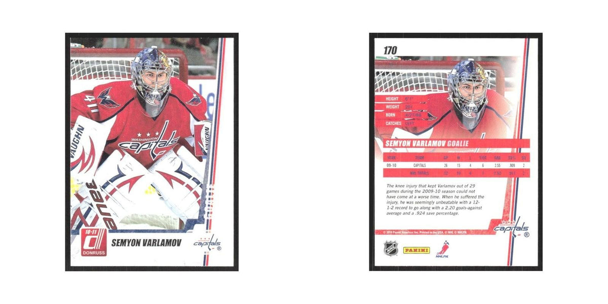 2010 Donruss Semyon Varlamov Washington Capitals #170