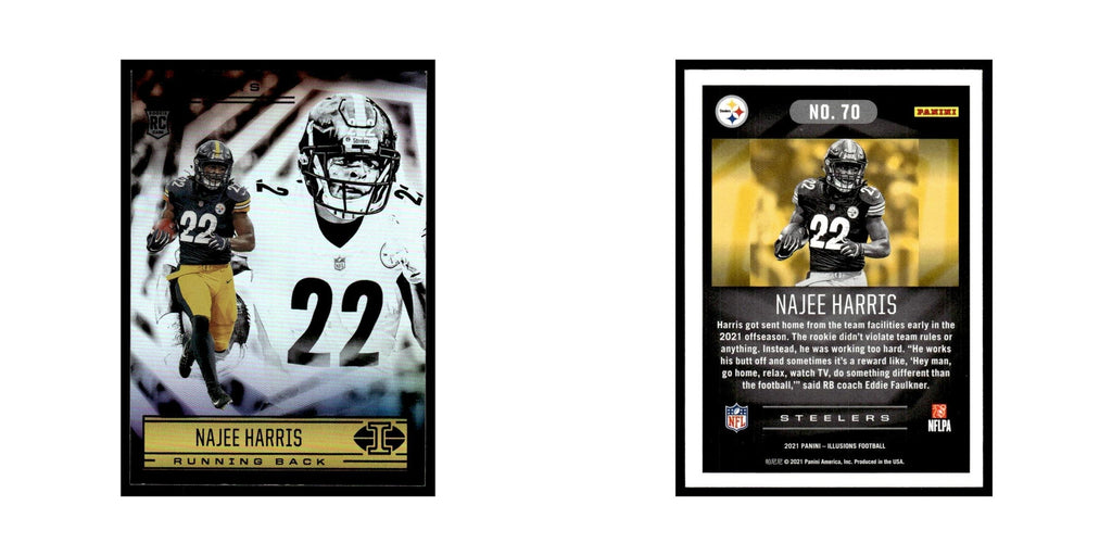 Najee Harris 2021 Panini Illusions #70 Pittsburgh Steelers Football Card NM