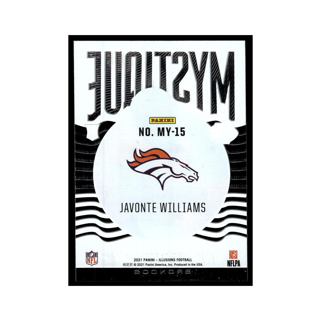 Javonte Williams 2021 Panini Illusions #MY-15 Denver Broncos Football Card NM