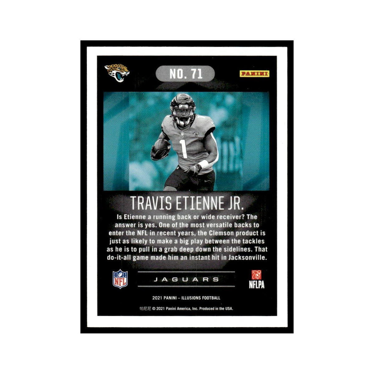 Travis Etienne Jr. 2021 Panini Illusions #71 Jacksonville Jaguars NM