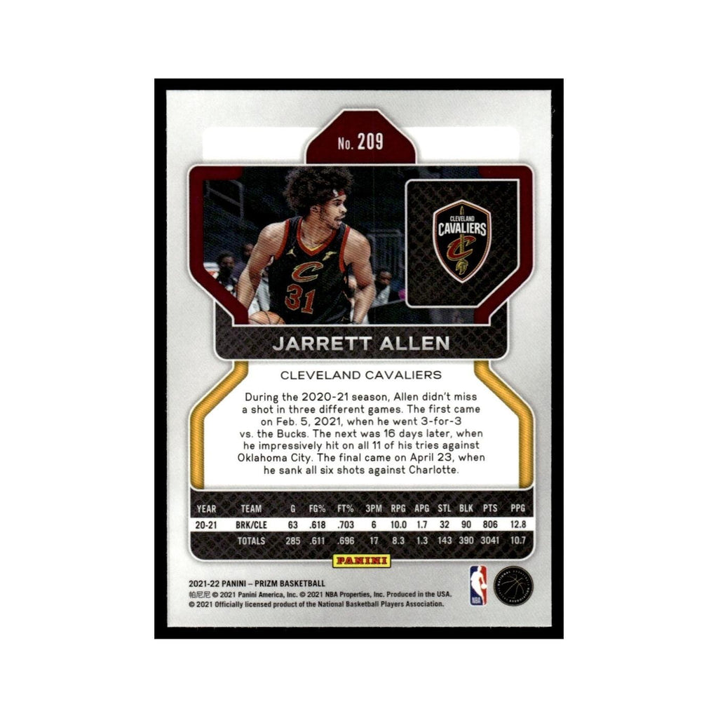Jarrett Allen 2021 Panini Prizm #209 Cleveland Cavaliers Basketball Card NM