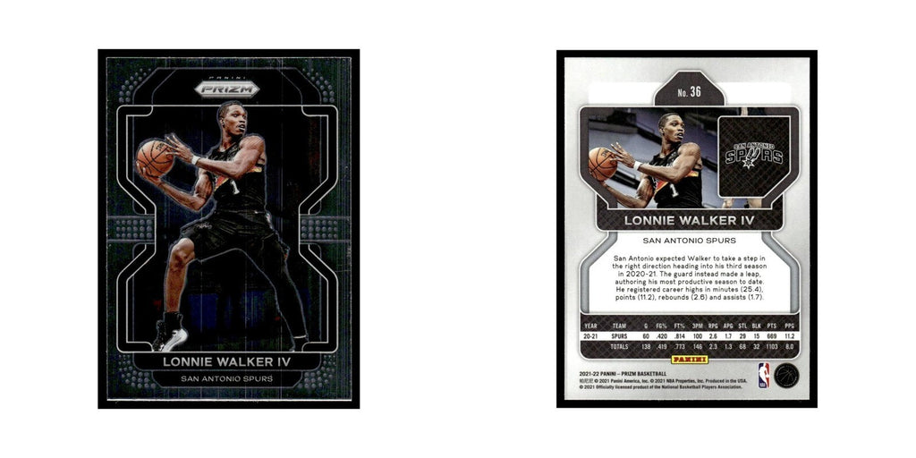 Lonnie Walker IV 2021 Panini Prizm #36 San Antonio Spurs Basketball Card NM