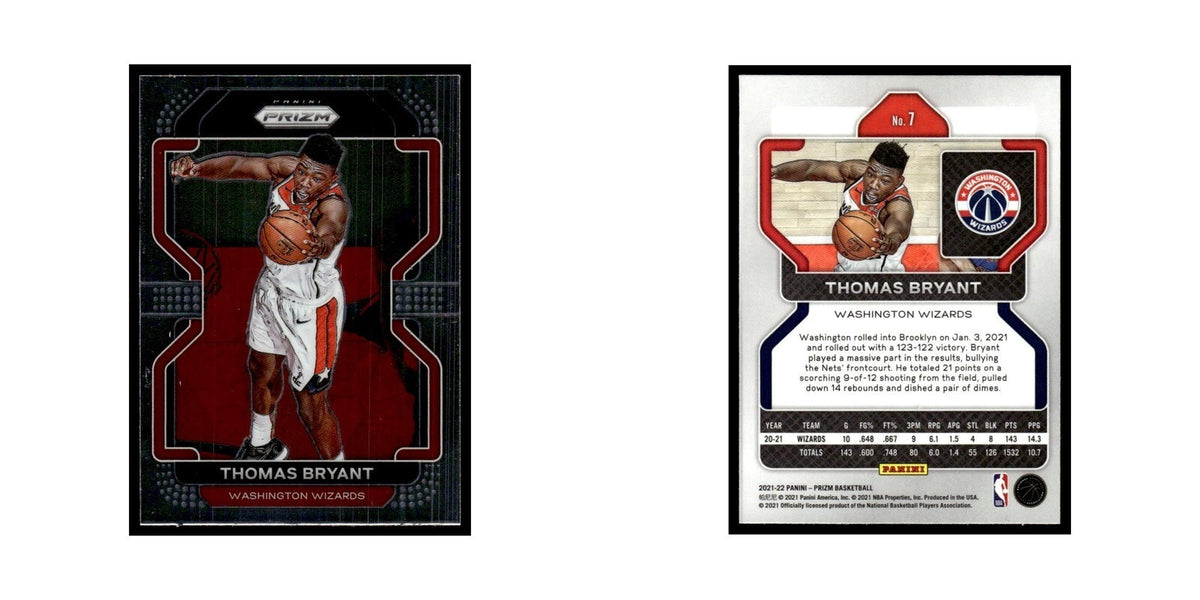 Thomas Bryant 2021 Panini Prizm #7 Washington Wizards Basketball Card NM