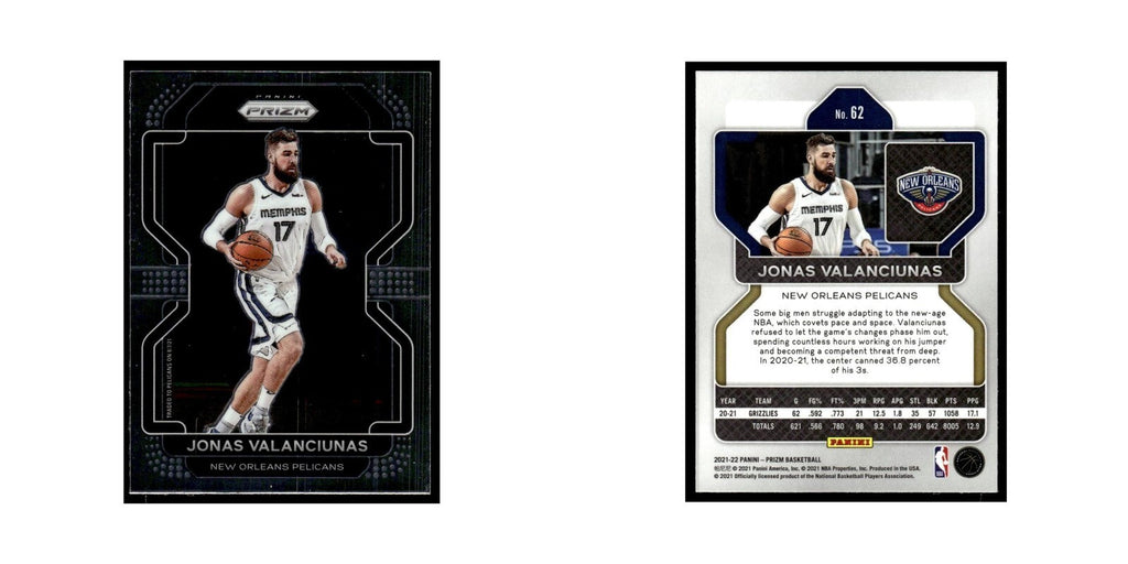 Jonas Valanciunas 2021 Panini Prizm #62 New Orleans Pelicans Basketball Card NM