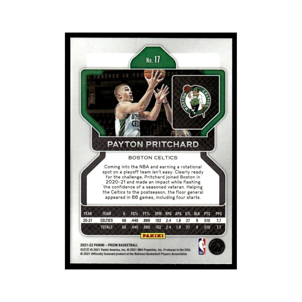 Payton Pritchard 2021 Panini Prizm #17 Boston Celtics Basketball Card NM