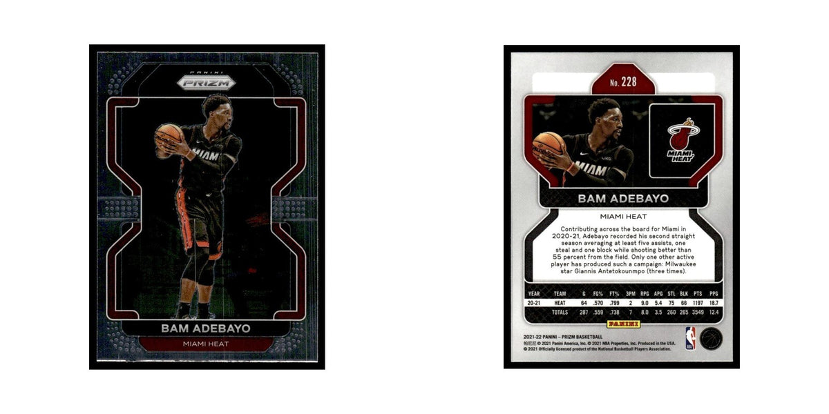 Bam Adebayo 2021 Panini Prizm #228 Miami Heat Basketball Card NM