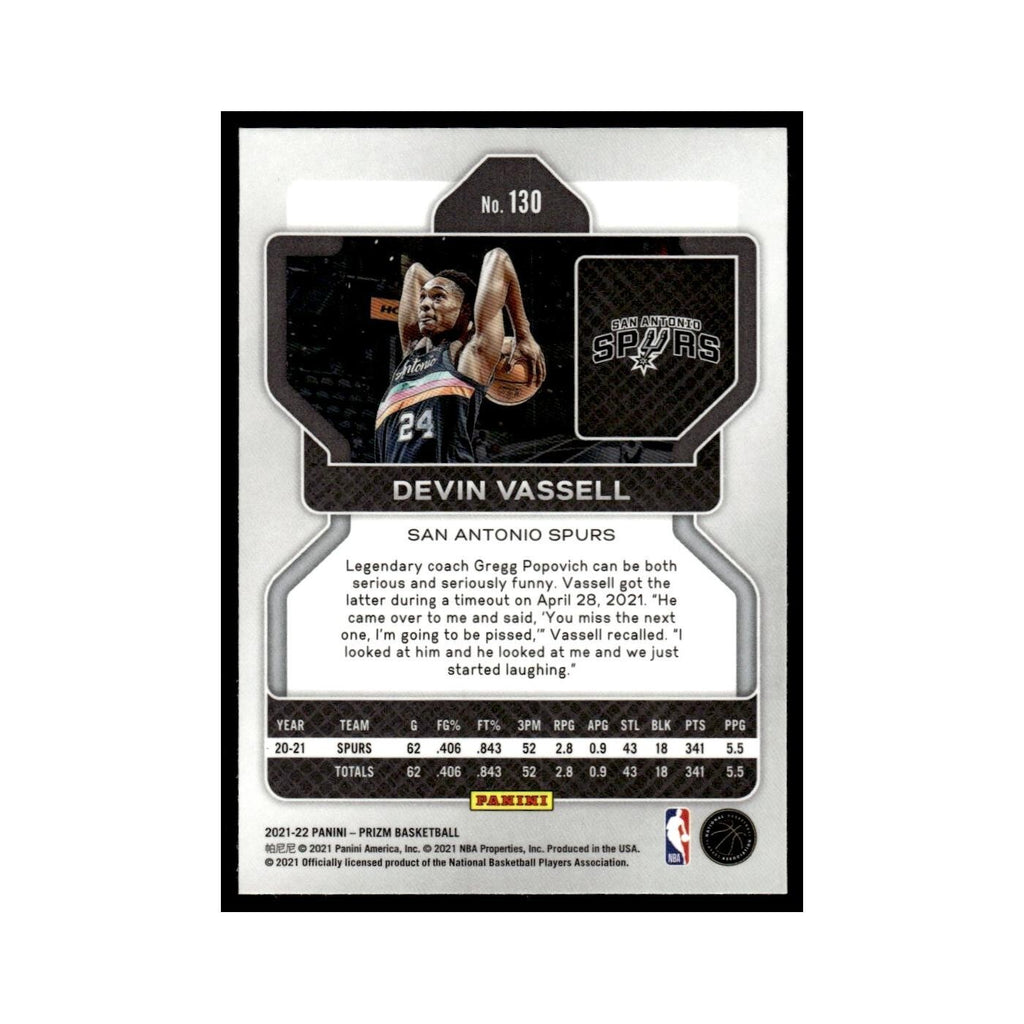 Devin Vassell 2021 Panini Prizm #130 San Antonio Spurs Basketball Card NM
