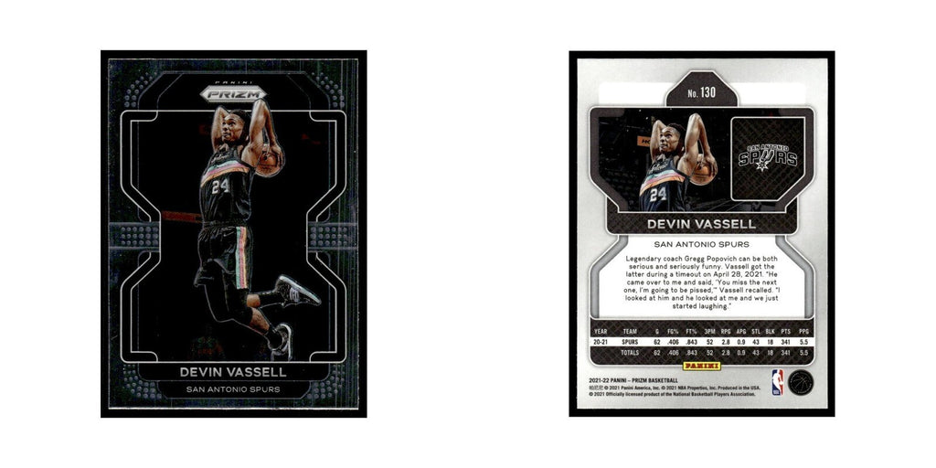 Devin Vassell 2021 Panini Prizm #130 San Antonio Spurs Basketball Card NM