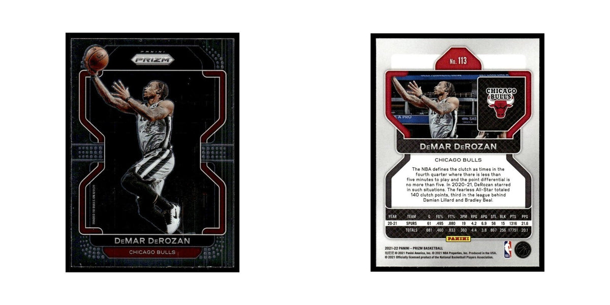 DeMar DeRozan 2021 Panini Prizm #113 Chicago Bulls Basketball Card NM
