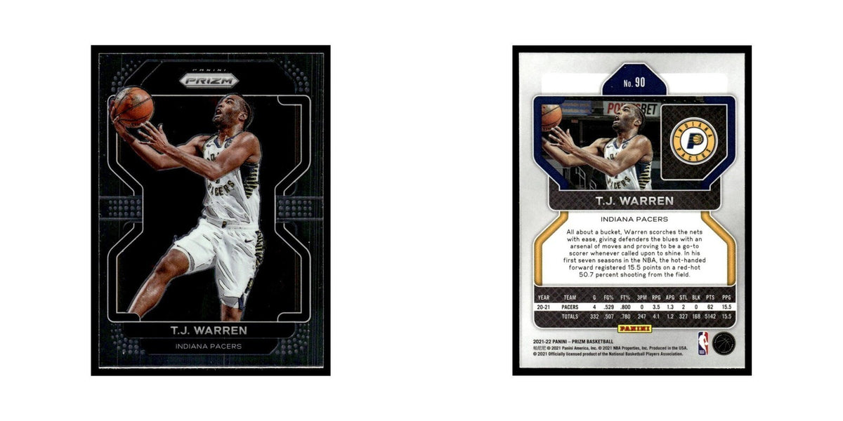 T.J. Warren 2021 Panini Prizm #90 Indiana Pacers Basketball Card NM