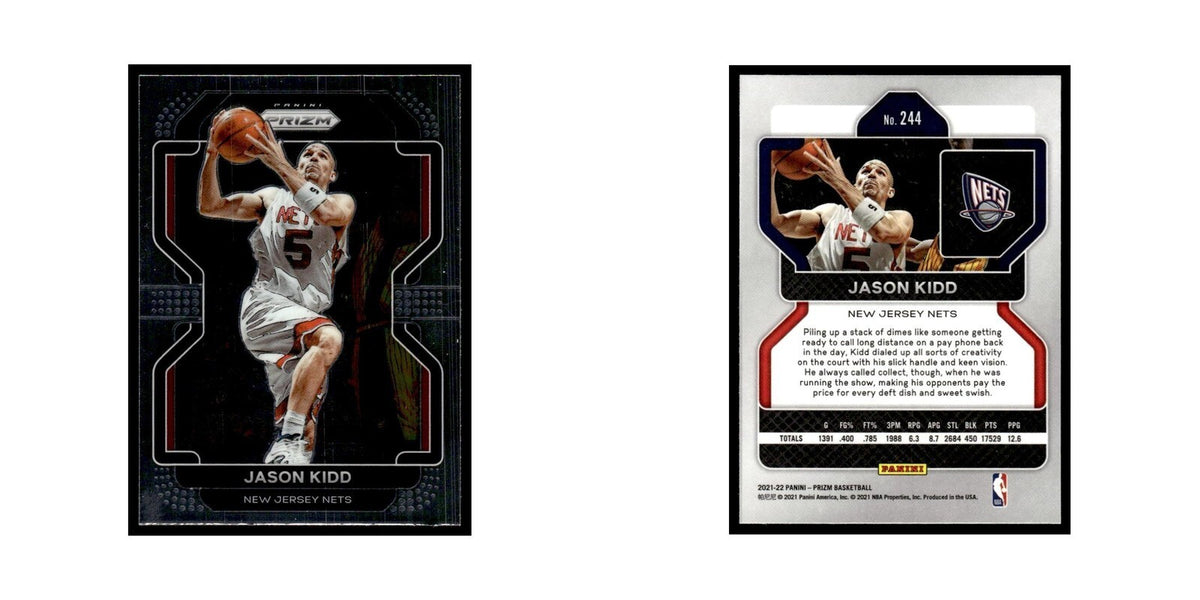 Jason Kidd 2021 Panini Prizm #244 New Jersey Nets Basketball Card NM