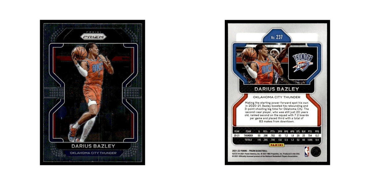 Darius Bazley 2021 Panini Prizm #237 Oklahoma City Thunder Basketball Card NM