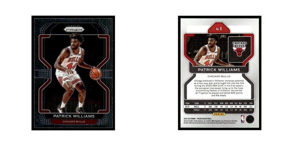Patrick Williams 2021 Panini Prizm #6 Chicago Bulls Basketball Card NM