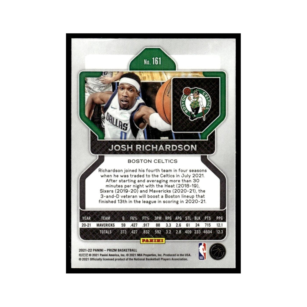 Josh Richardson 2021 Panini Prizm #161 Boston Celtics Basketball Card NM