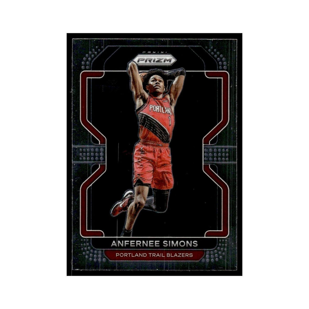 Anfernee Simons 2021 Panini Prizm #168 Portland Trail Blazers Basketball Card NM