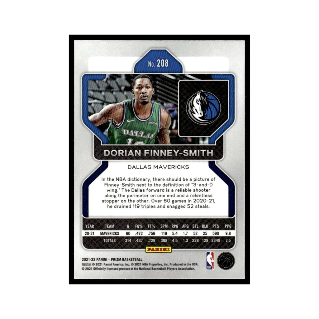 Dorian Finney-Smith 2021 Panini Prizm #208 Dallas Mavericks Basketball Card NM
