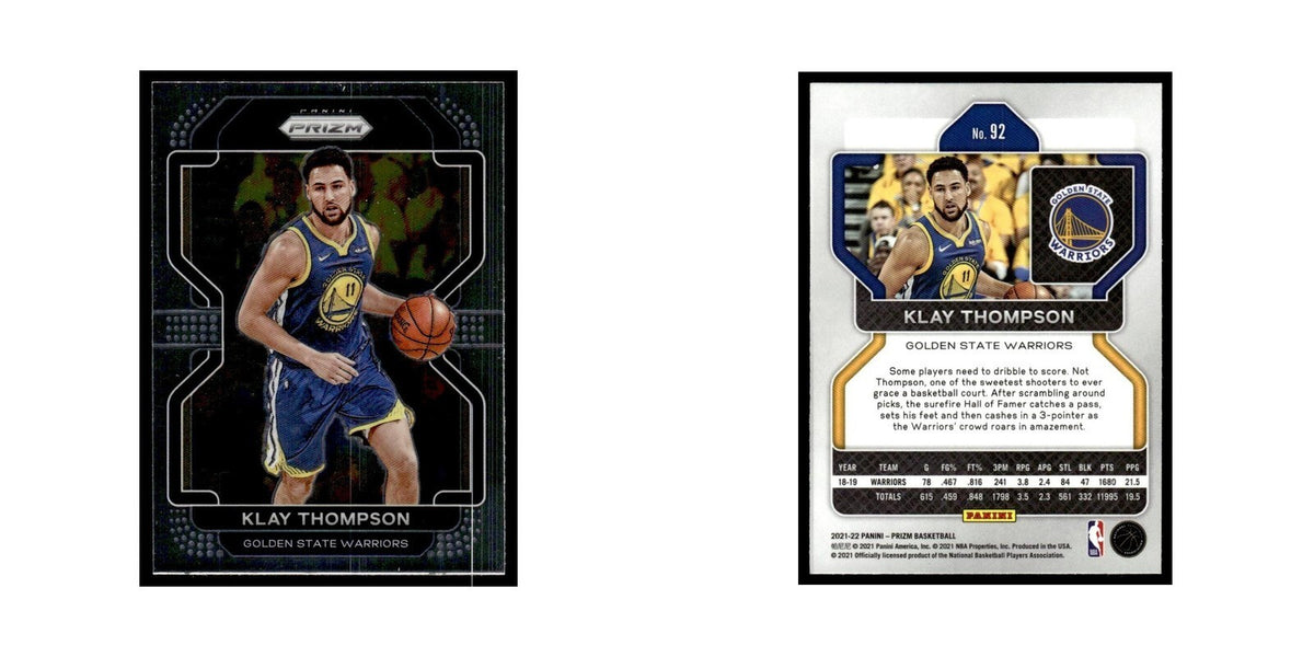 Klay Thompson 2021 Panini Prizm #92 Golden State Warriors Basketball Card NM