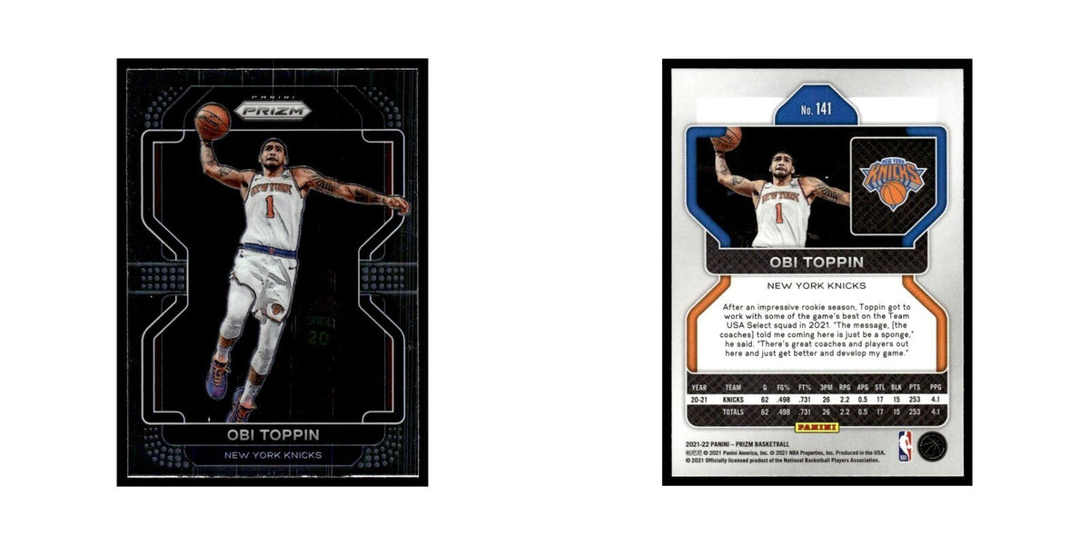 Obi Toppin 2021 Panini Prizm #141 New York Knicks Basketball Card NM