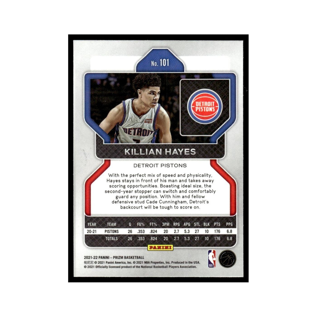 Killian Hayes 2021 Panini Prizm #101 Detroit Pistons Basketball Card NM