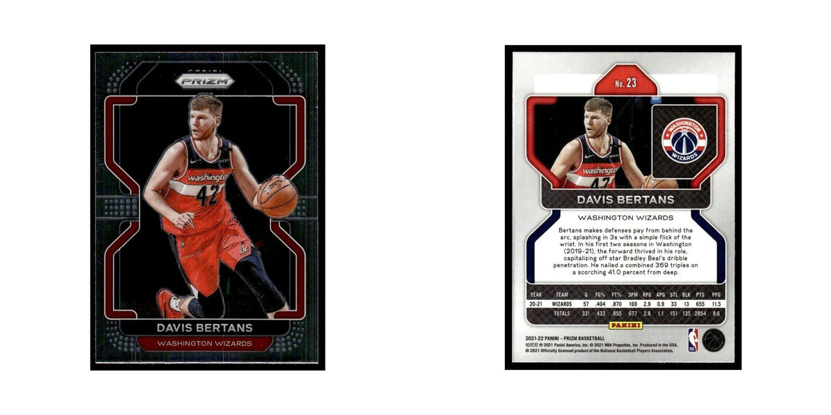 Davis Bertans 2021 Panini Prizm #23 Washington Wizards Basketball Card NM