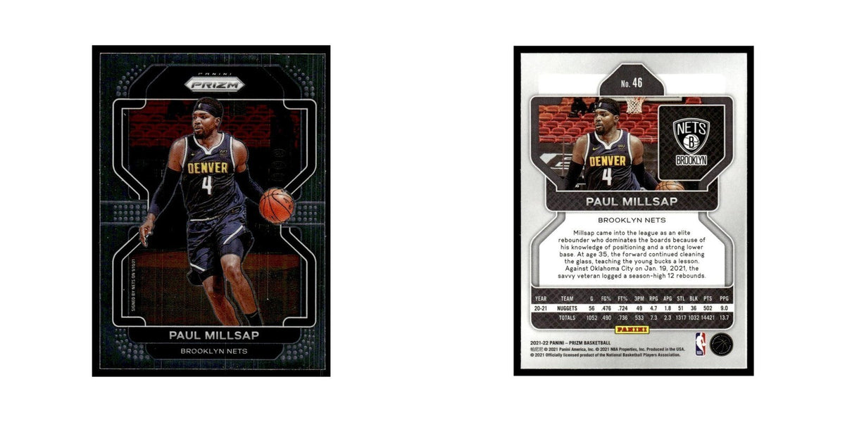 Paul Millsap 2021 Panini Prizm #46 Brooklyn Nets Basketball Card NM