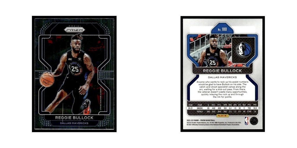 Reggie Bullock 2021 Panini Prizm #180 Dallas Mavericks Basketball Card NM