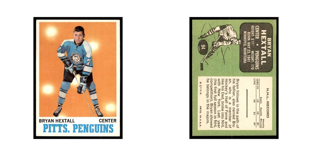 1970 Topps Bryan Hextall Pittsburgh Penguins #94