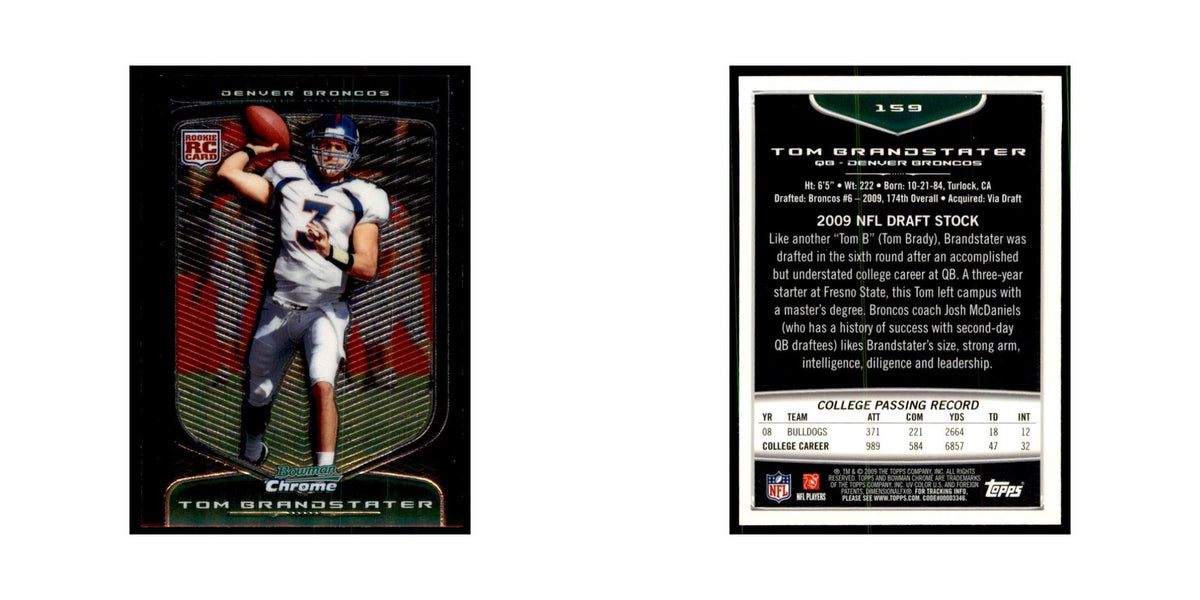 2009 Bowman Chrome Tom Brandstater RC Football Cards #159