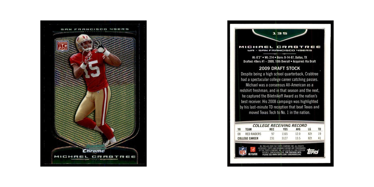 2009 Bowman Chrome Michael Cragtree RC Football Cards #135
