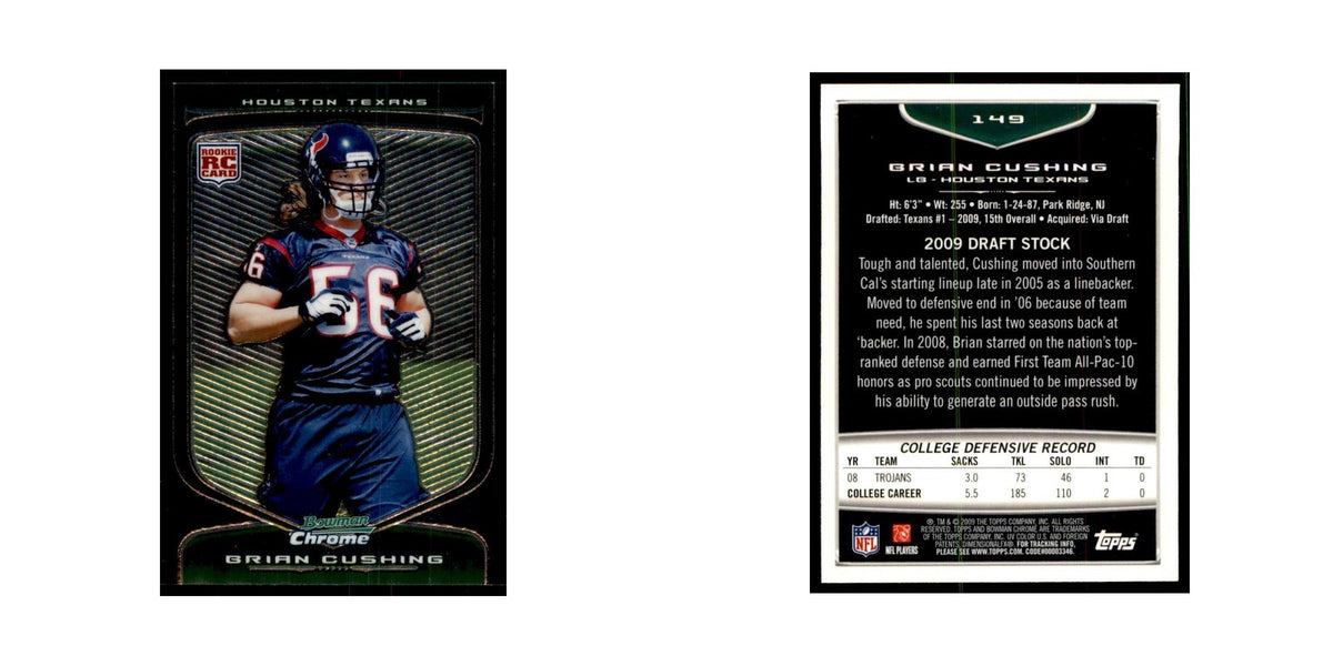 2009 Bowman Chrome Brian Cushing RC Football Cards #149