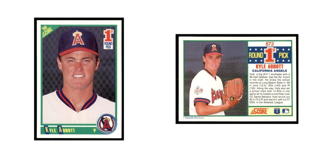 1990 Score Kyle Abbott Baseball Cards #673