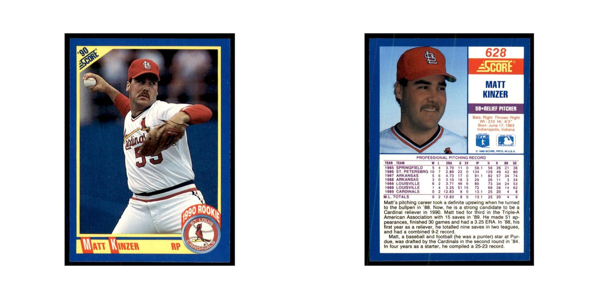 1990 Score Matt Kinzer RC Baseball Cards #628