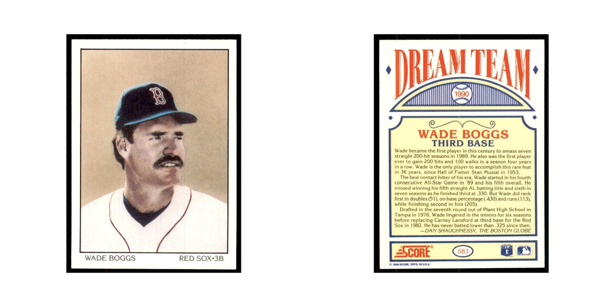 1990 Score Wade Boggs Baseball Cards #683