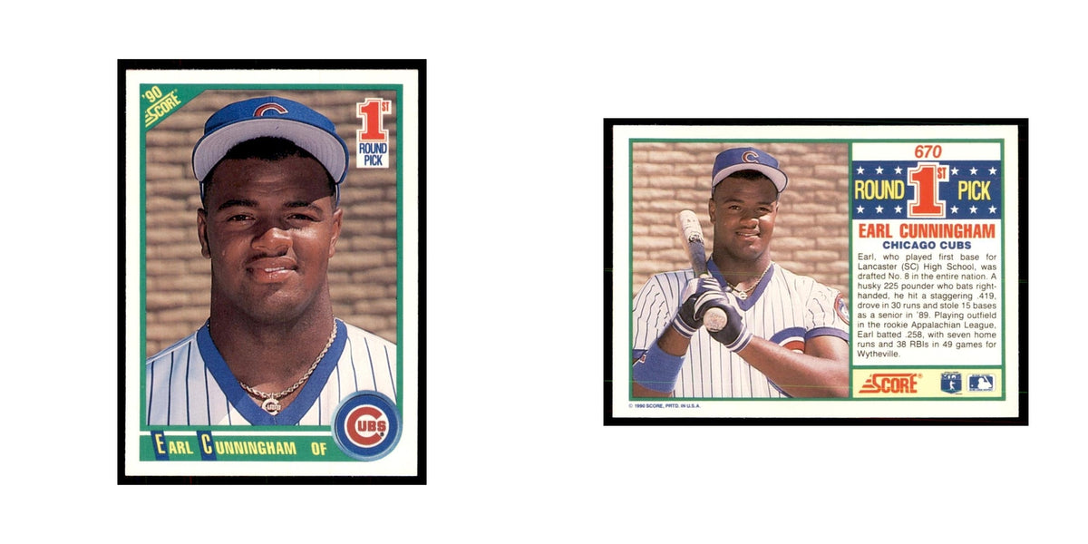 1990 Score Earl Cunningham Baseball Cards #670