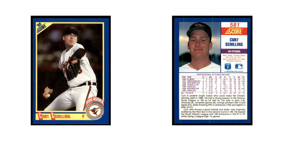 1990 Score Curt Schilling RC Baseball Cards #581