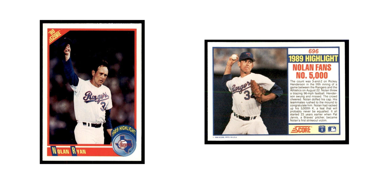 1990 Score Nolan Ryan Baseball Cards #696