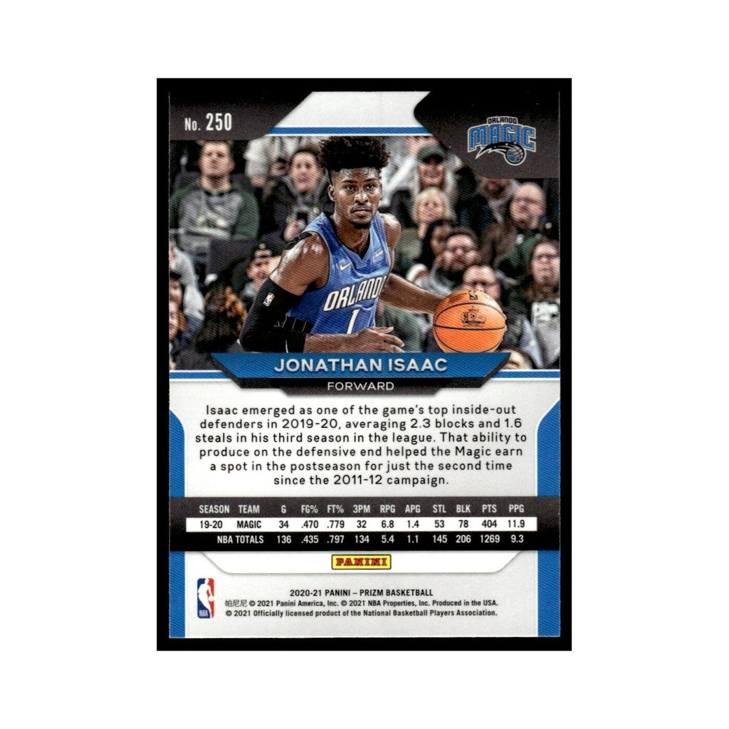 Jonathan Isaac 2020 Panini Prizm #250 Orlando Magic Basketball Card NM