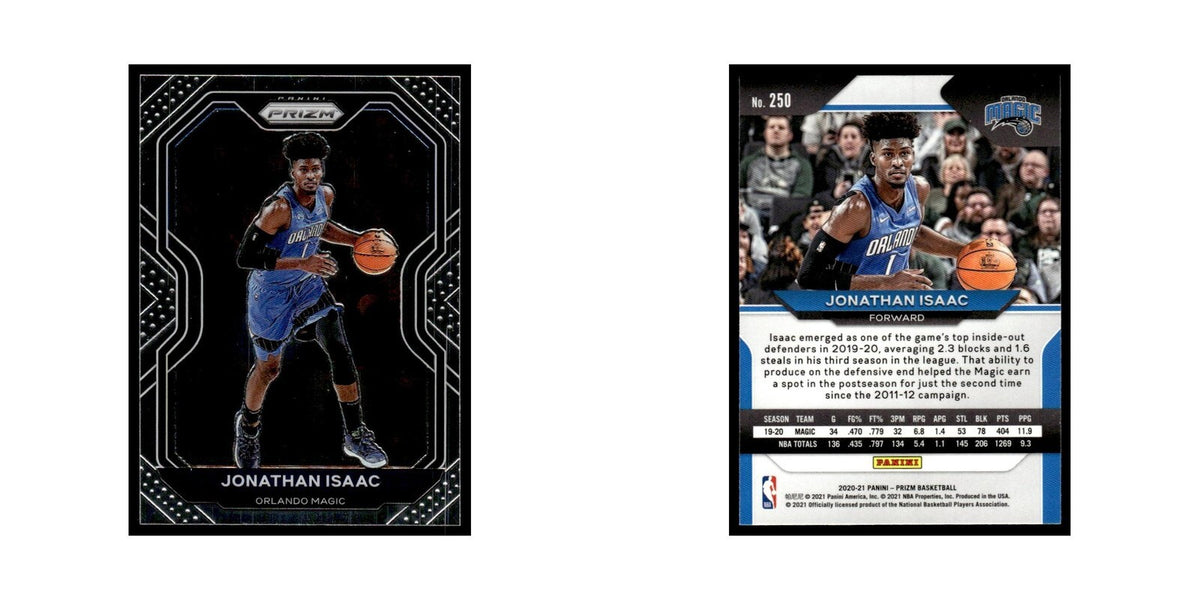 Jonathan Isaac 2020 Panini Prizm #250 Orlando Magic Basketball Card NM