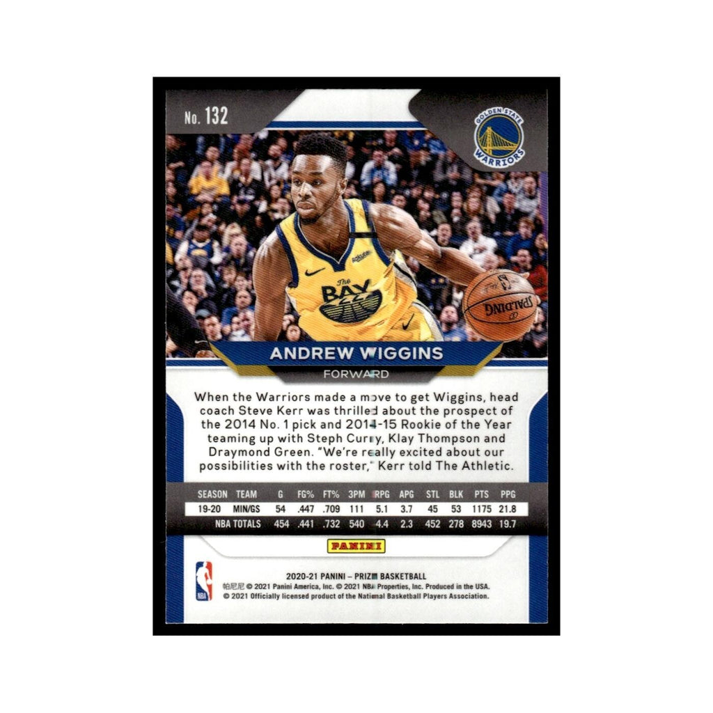 Andrew Wiggins 2020 Panini Prizm #132 Golden State Warriors Basketball Card NM