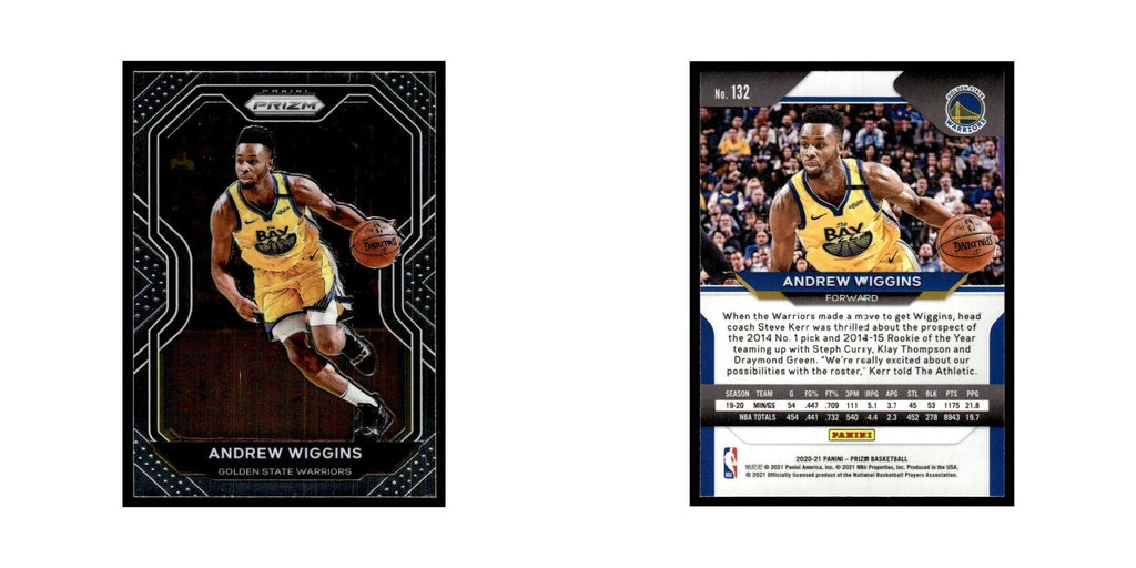 Andrew Wiggins 2020 Panini Prizm #132 Golden State Warriors Basketball Card NM