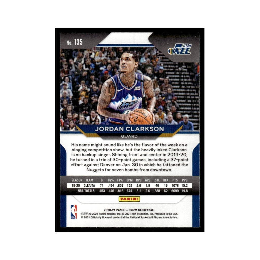 Jordan Clarkson 2020 Panini Prizm #135 Utah Jazz Basketball Card NM