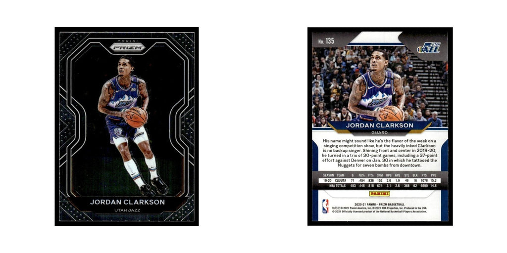 Jordan Clarkson 2020 Panini Prizm #135 Utah Jazz Basketball Card NM