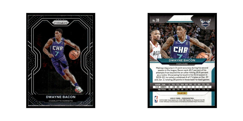 Dwayne Bacon 2020 Panini Prizm #39 Charlotte Hornets Basketball Card NM