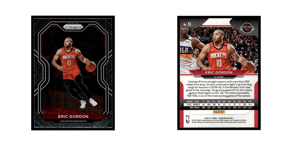 Eric Gordon 2020 Panini Prizm #51 Houston Rockets Basketball Card NM