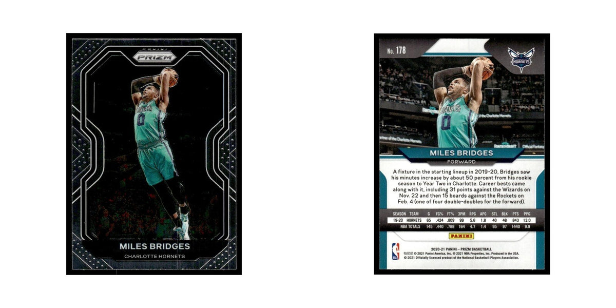 Miles Bridges 2020 Panini Prizm #178 Charlotte Hornets Basketball Card NM