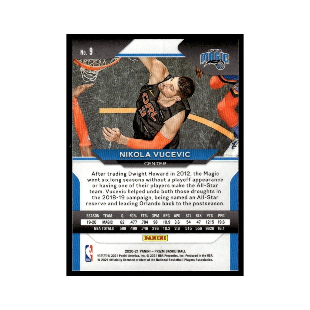 Nikola Vucevic 2020 Panini Prizm #9 Chicago Bulls Basketball Card NM