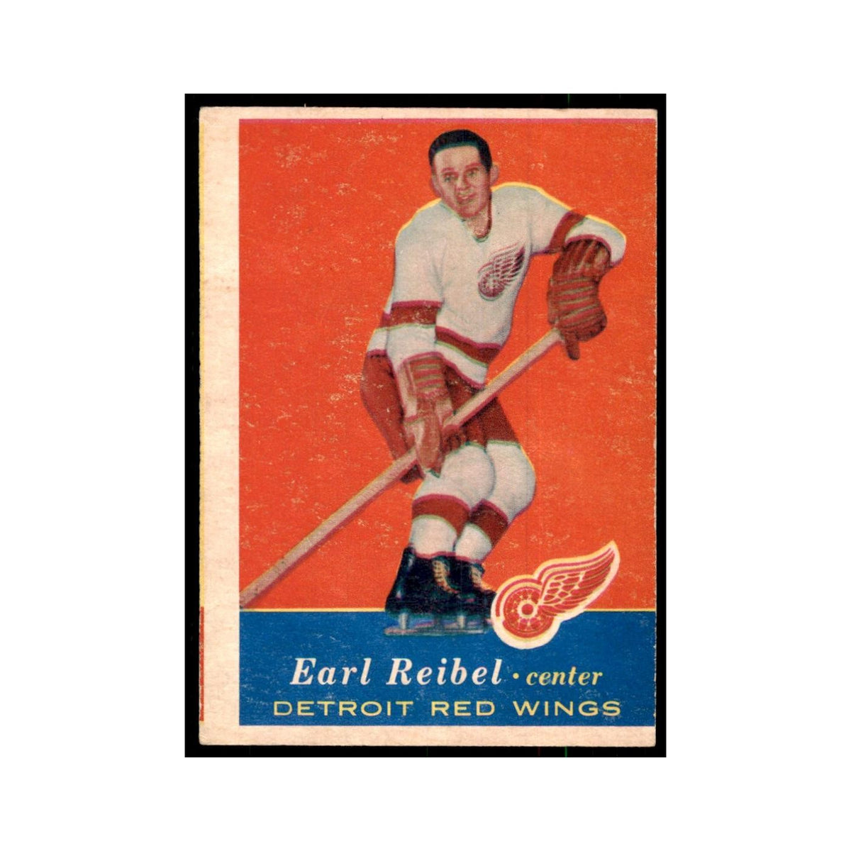 1957 Topps Earl Reibel Detroit Red Wings #45