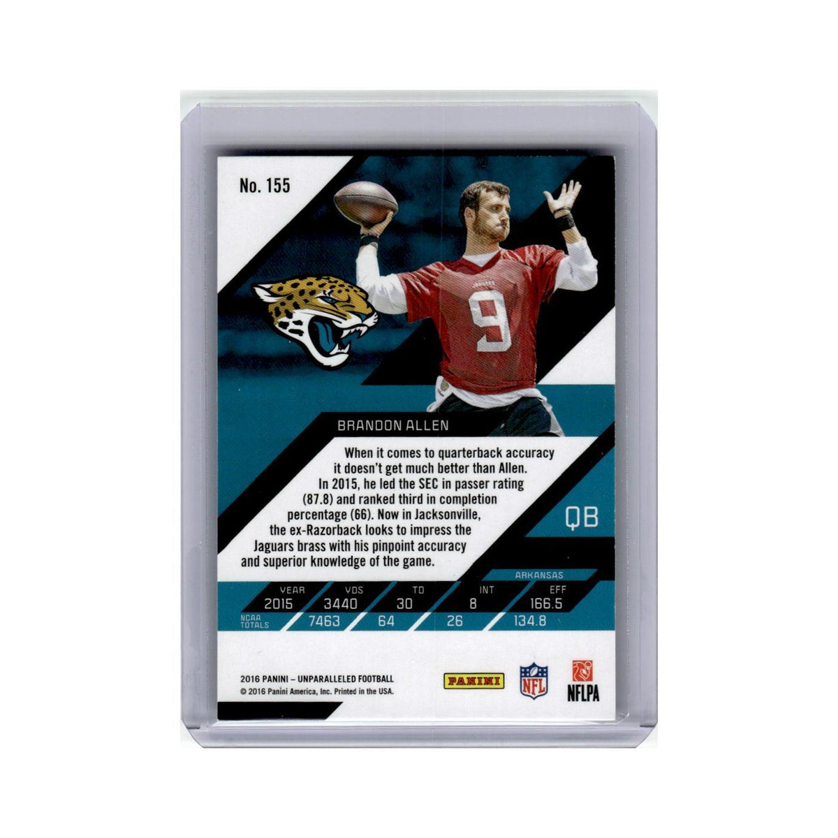 Brandon Allen 2016 Panini Unparalleled #155 Jacksonville Jaguars NM