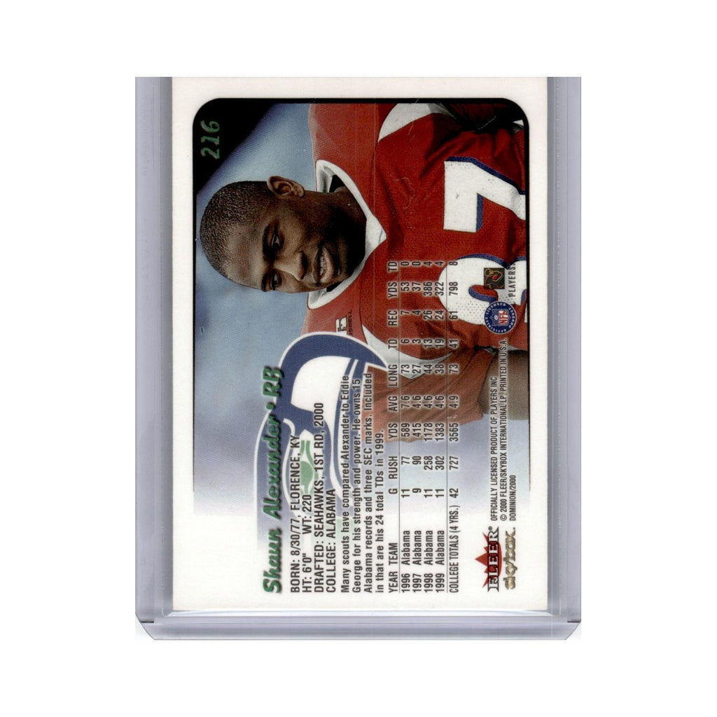 Shaun Alexander Rookie 2000 Skybox Dominion #216 Seattle Seahawks NM