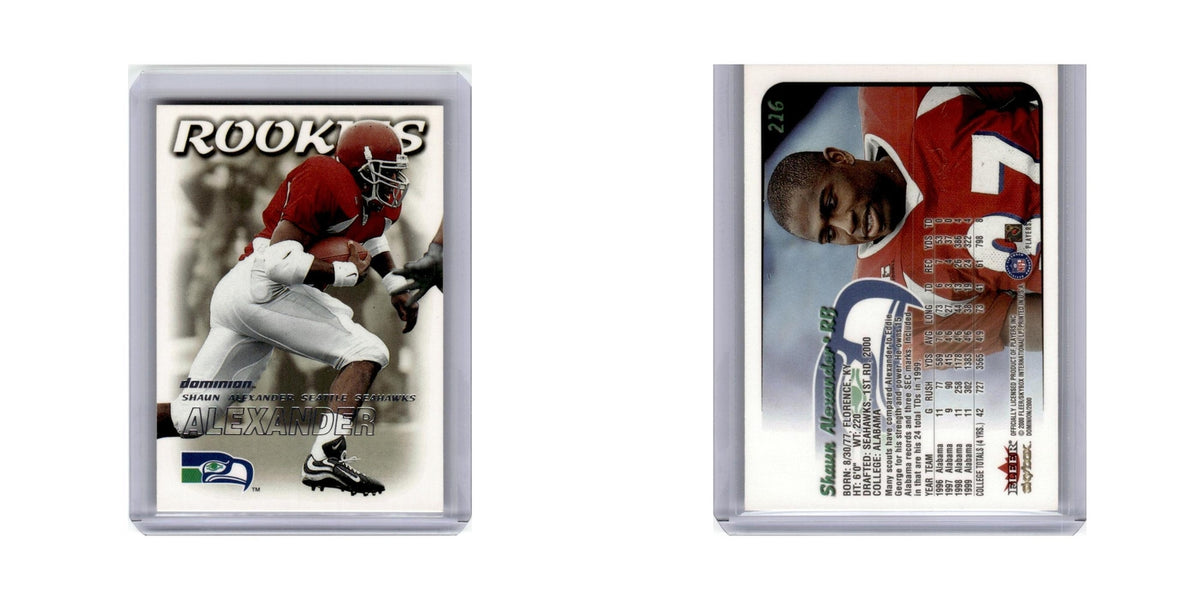 Shaun Alexander Rookie 2000 Skybox Dominion #216 Seattle Seahawks NM